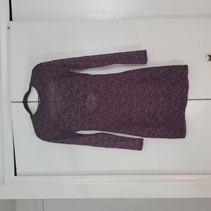 Express | Elegant Purple Backless Lace Dress | Size Small